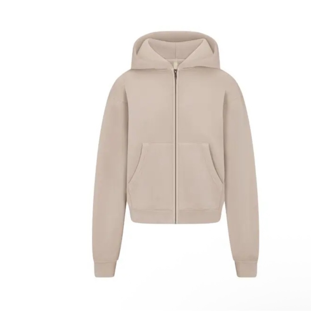 Vintage Fleece Zip-Up Hoodie in Stone - Picture 6 of 6